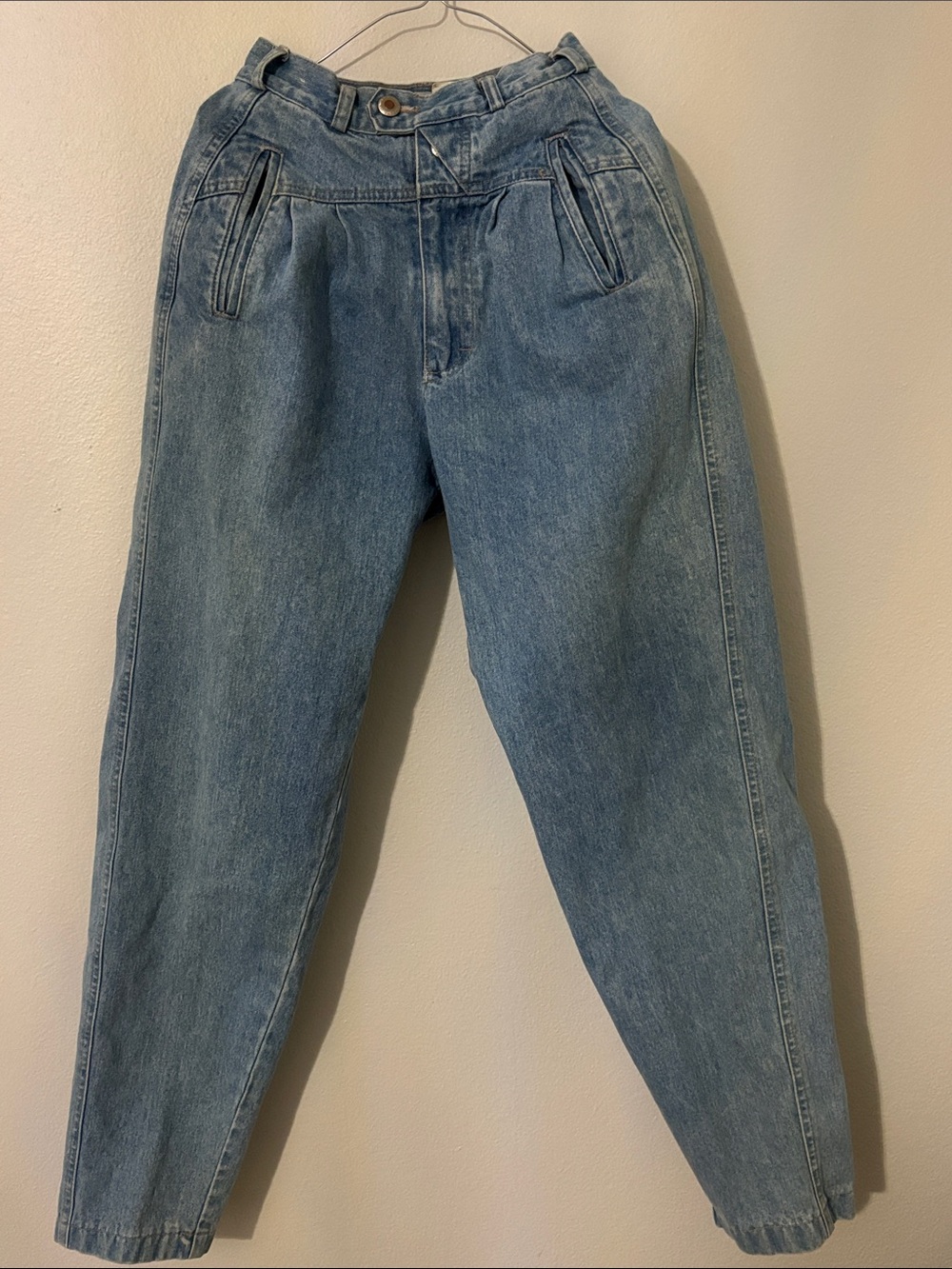 Vintage 80 UNIONBAY Light Blue pleated mom jeans